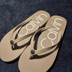 Calvin Klein Women's Beige Sandals